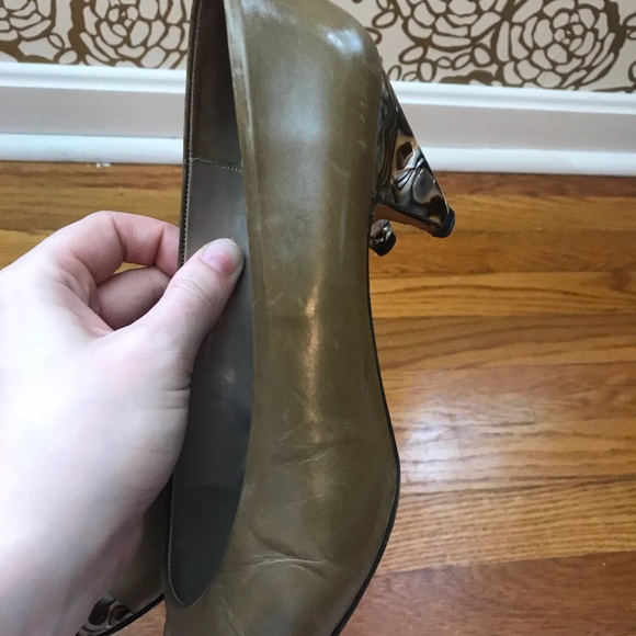 ✨ Sesto Meucci Italian Olive Marble Toe Heel - Picture 6 of 8